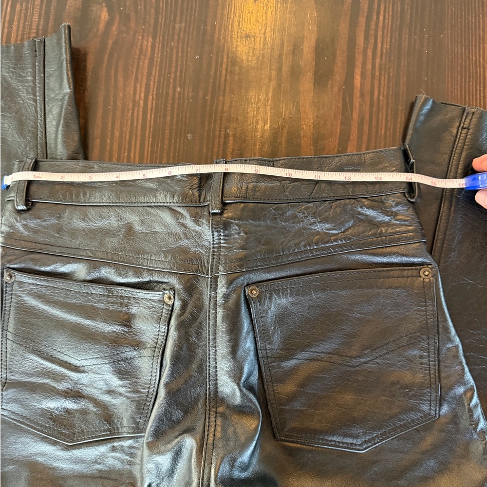 Element Black Straight-Leg Leather Pants - Picture 5 of 6